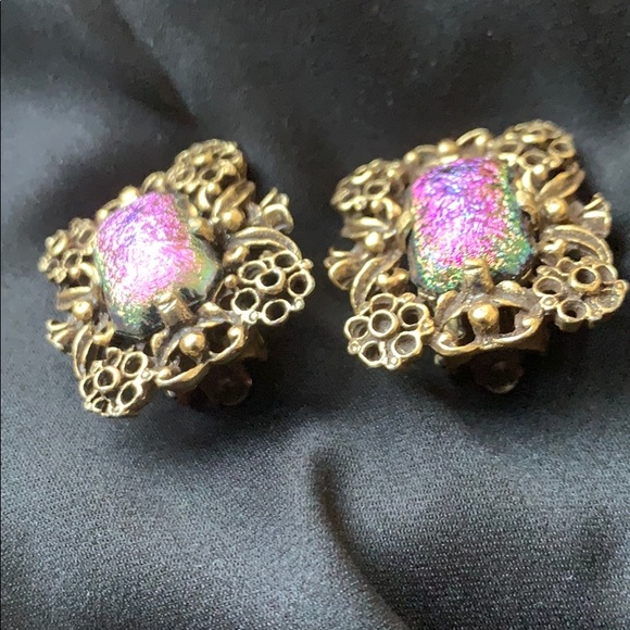 Vintage Judy Lee square earrings - Picture 6 of 7